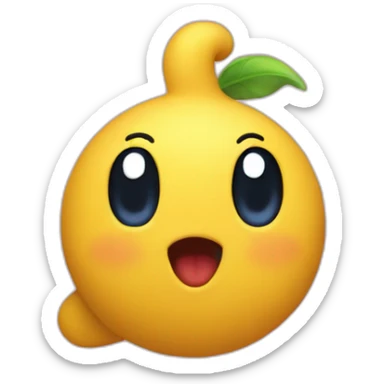 Keeby the yellow Kirby  sticker