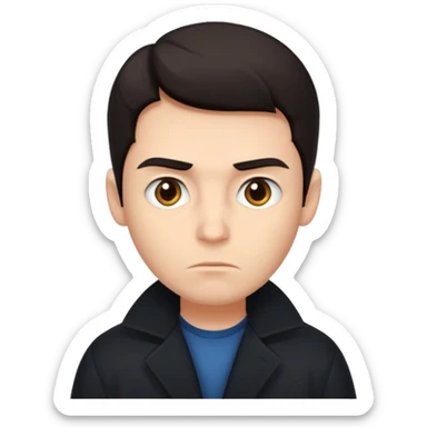 sneaky guy looking suspicious sticker