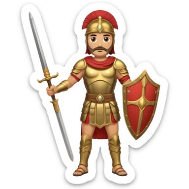 Famoso general cartagines de alto rango de la época púnica, foto del cuerpo entero sticker