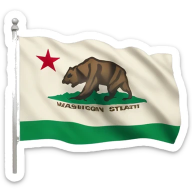 Washington State flag sticker