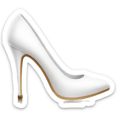 white high heels, stiletto, woman wearing it sticker