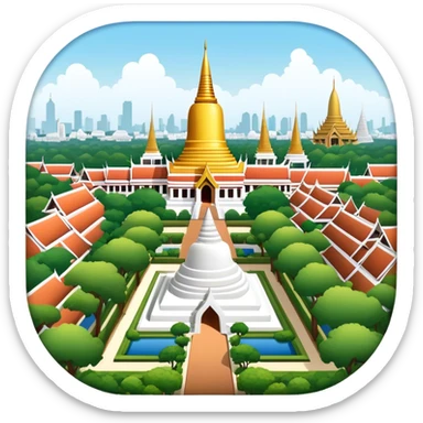 ​Cinematic Realistic Nakhon Pathom, Thailand, depicted as a historic cityscape dominated by the iconic Phra Pathom Chedi, surrounded by lush gardens, bustling local markets, and traditional Thai architecture, bathed in warm golden light and rendered with rich textures that capture its cultural and historical significance, sticker