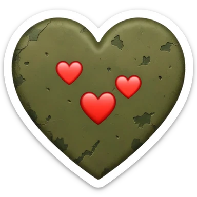 Army fatigue heart sticker