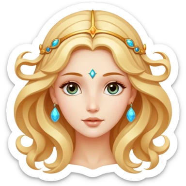 closeup head portrait of universe goddess Sophia with pretty perfect feminine attractive face, cosmic beauty with detailed delicate facial features, head only isolated, no body sticker