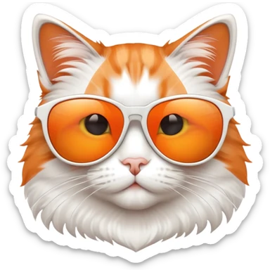 Cat with sunglass sticker