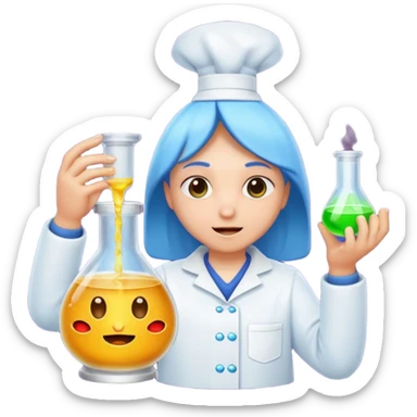 mystic lab character tasting potion from fingertip sticker