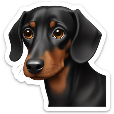 black and brown dachshund sticker