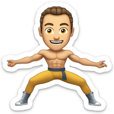 JEAN CLAUDE VAN DAMME in the splits sticker
