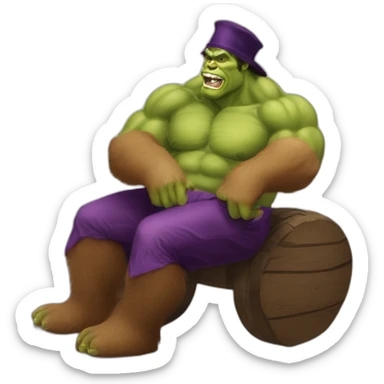 Hasidic Hulk Hogan’s bar mitzvah eating grapes riding a bear sticker