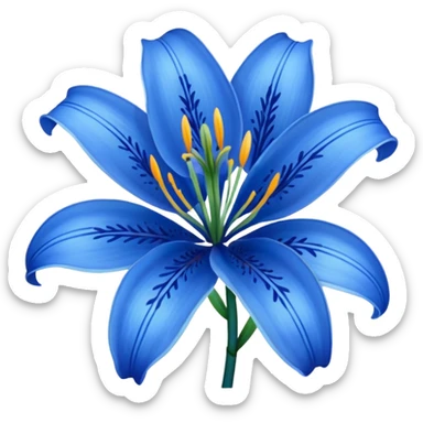 blue lilies  sticker