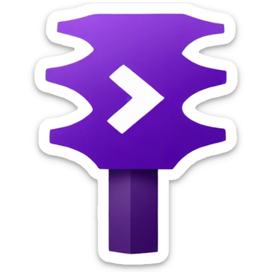 direction sign with purple color sticker