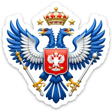 russia sport silver crest sticker