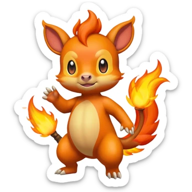 Chimchar-Tepig-fusion (full body) sticker