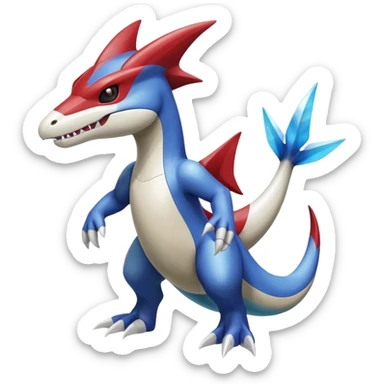 Shiny Koraidon-Latios-Marowak-Gabite-Fakémon-hybrid-creature (full body)  sticker