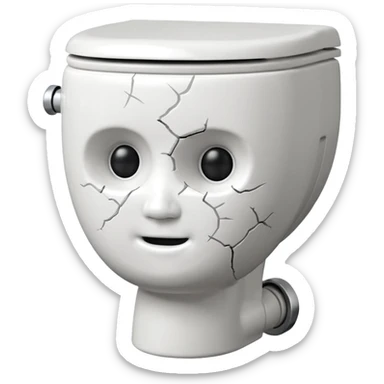 Skibidi Toilet Head + Toilet sticker