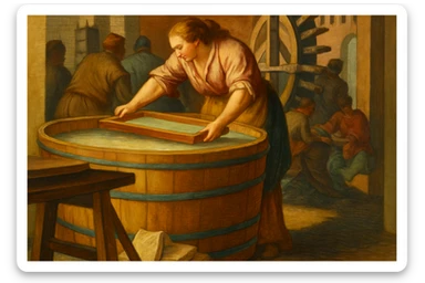 Сгенерируй мне эту же гравюру, только в цвете sticker