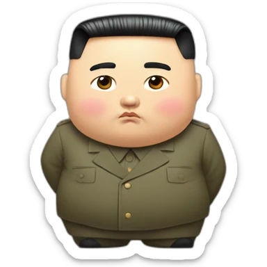 Kim Jong un super super fat sticker