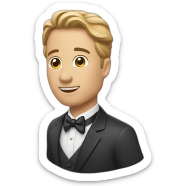 Un homme qui demande en mariage sticker