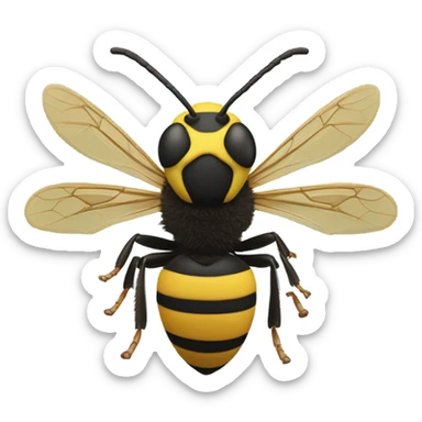 Wasp 8k quality with all the hairs and shjr sticker