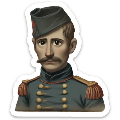 wounded French soldier in the Crimean War sticker
