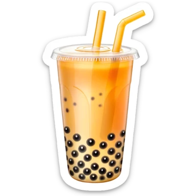 Bubble Tea with fruit tea sticker