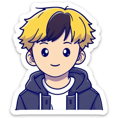 Felix from Stray Kids, K-pop idol with deep voice and freckles sticker