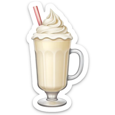 Milkshake with whipped cream sticker