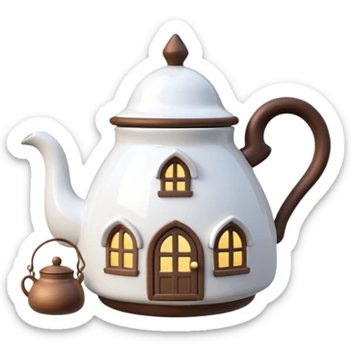 fairy cottage kettle sticker