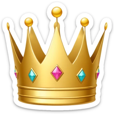 cute simple party crown, minimal, cheerful, suitable for emoji or sticker sticker