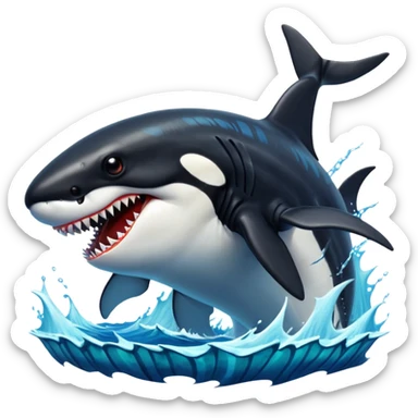 Orca godzilla vs shark zilla sticker