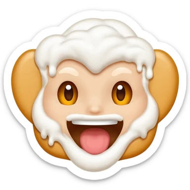 enthusiastic frothing mouth sticker