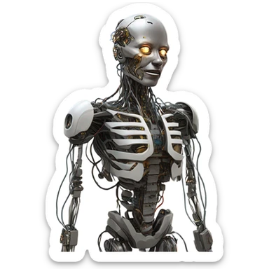 Dead cyborg sticker