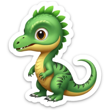 baby velociraptor, cute  sticker