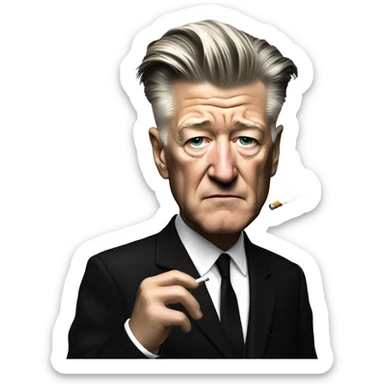 David lynch smoking sticker