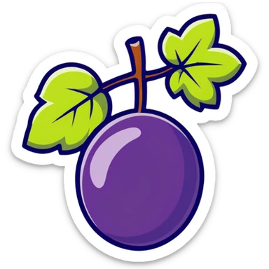one individual grape berry sticker