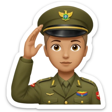 É PRA FAZER O UNIFORME DO **EXÉRCITO BRASILEIRO** NESSE SOLDADO FAZENDO CONTINÊNCIA  sticker