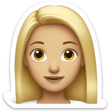 Blonde girl with brown eyes  sticker