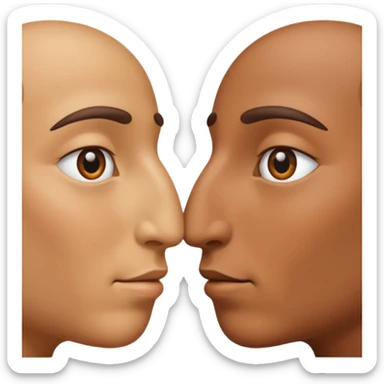 Two noses facing eachother but only noses sticker
