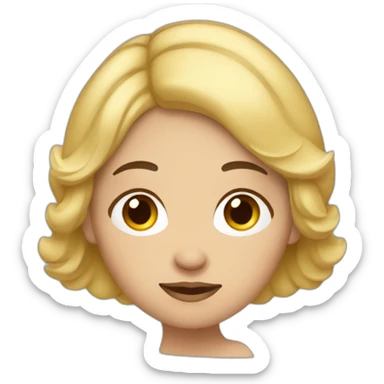 pregnant spanish woman with half hair blond half dark blond sticker