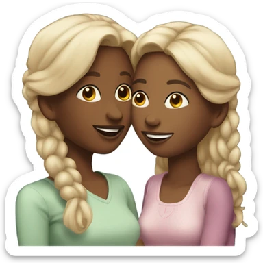 Girlfriends sharing a moment sticker