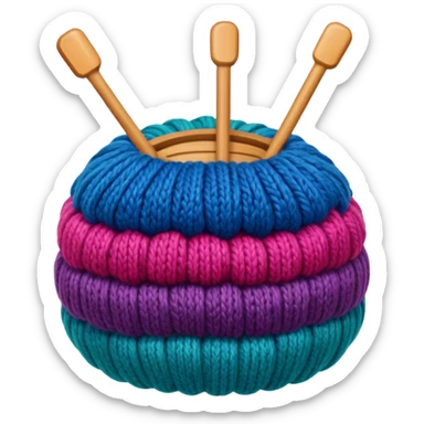 Knitting sticker