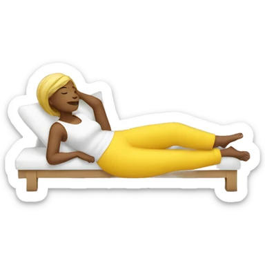 yellow woman relax sticker