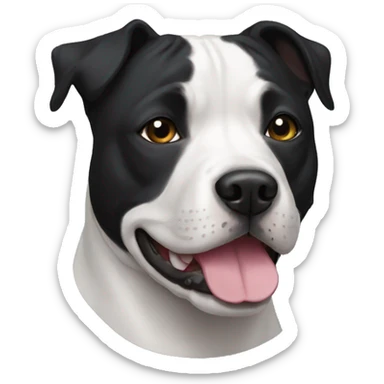 black staffie sticker