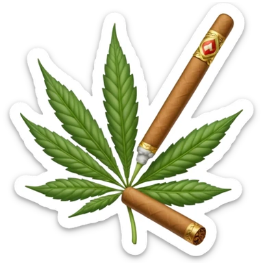 Crea un cigarro de marihuana  sticker