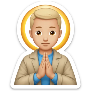 make praying man emoji looks exactly using default iphone emoji icons like man, and pray hands sticker