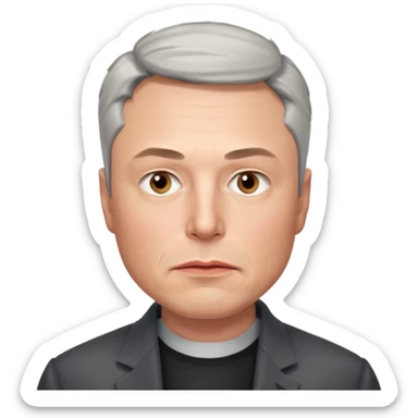 make me elon musk serious face  sticker