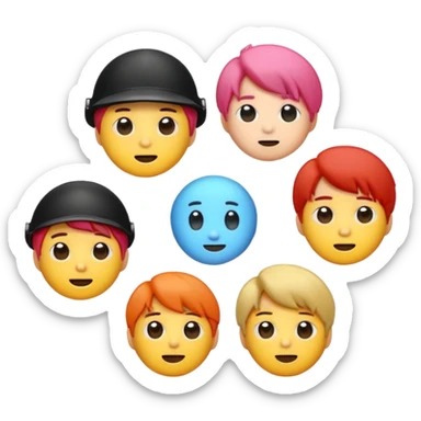 Puedes crear un emoticonos del logo de BTS y el logo de ARMY  sticker
