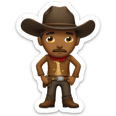 Sad cowboy emoji sticker