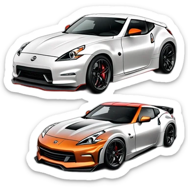 mix Nissan 370z Nismo et Corvette C6 ZR1 sticker