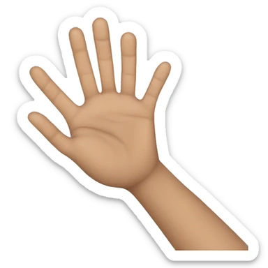 humano una mano chao sticker